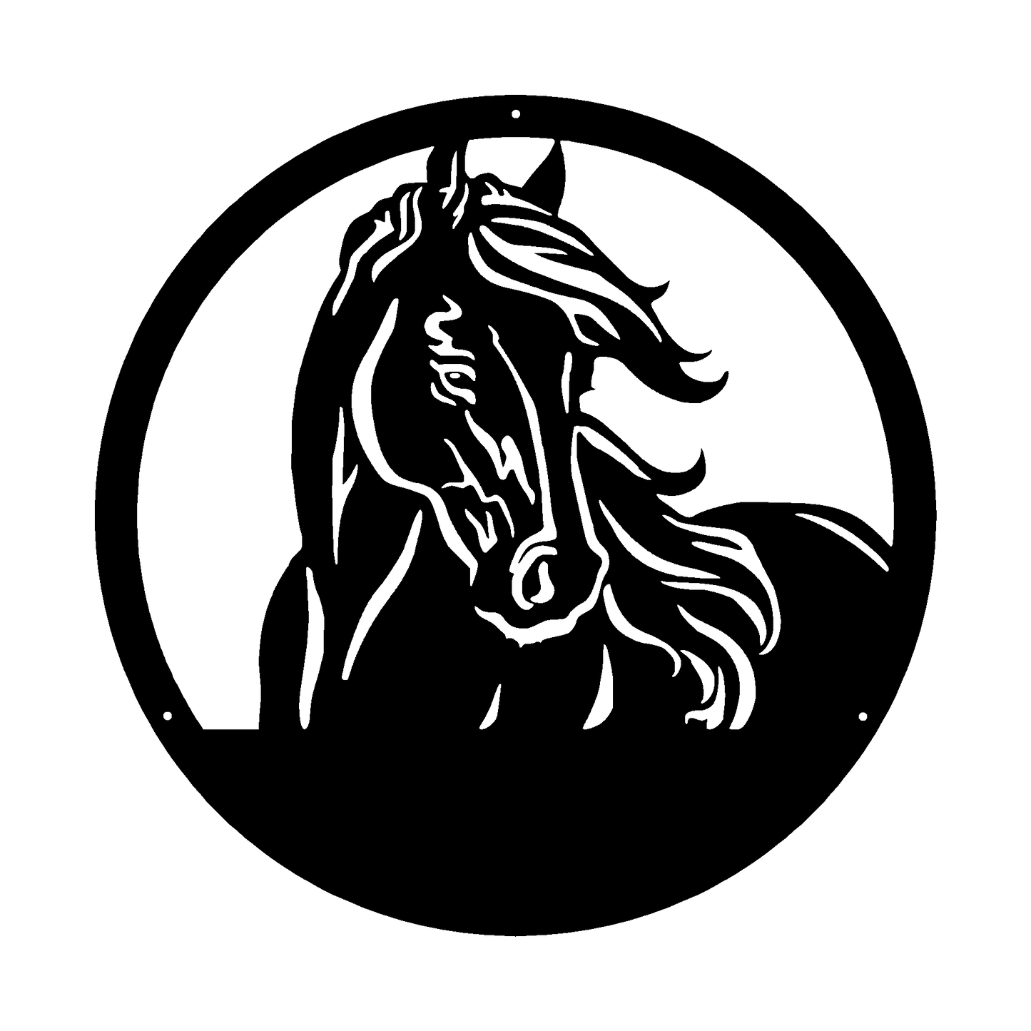 Katse – hevosaiheinen metallikyltti