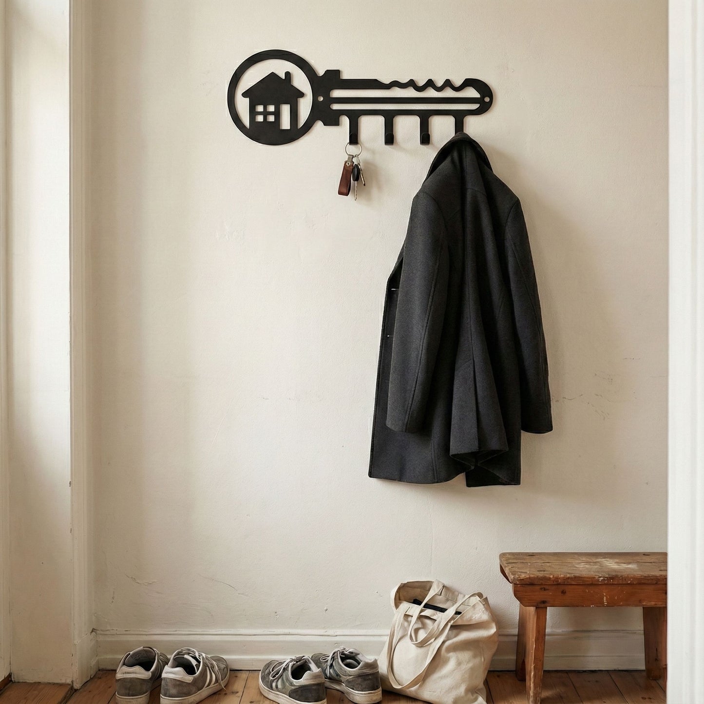 Metallinen seinänaulakko Avain