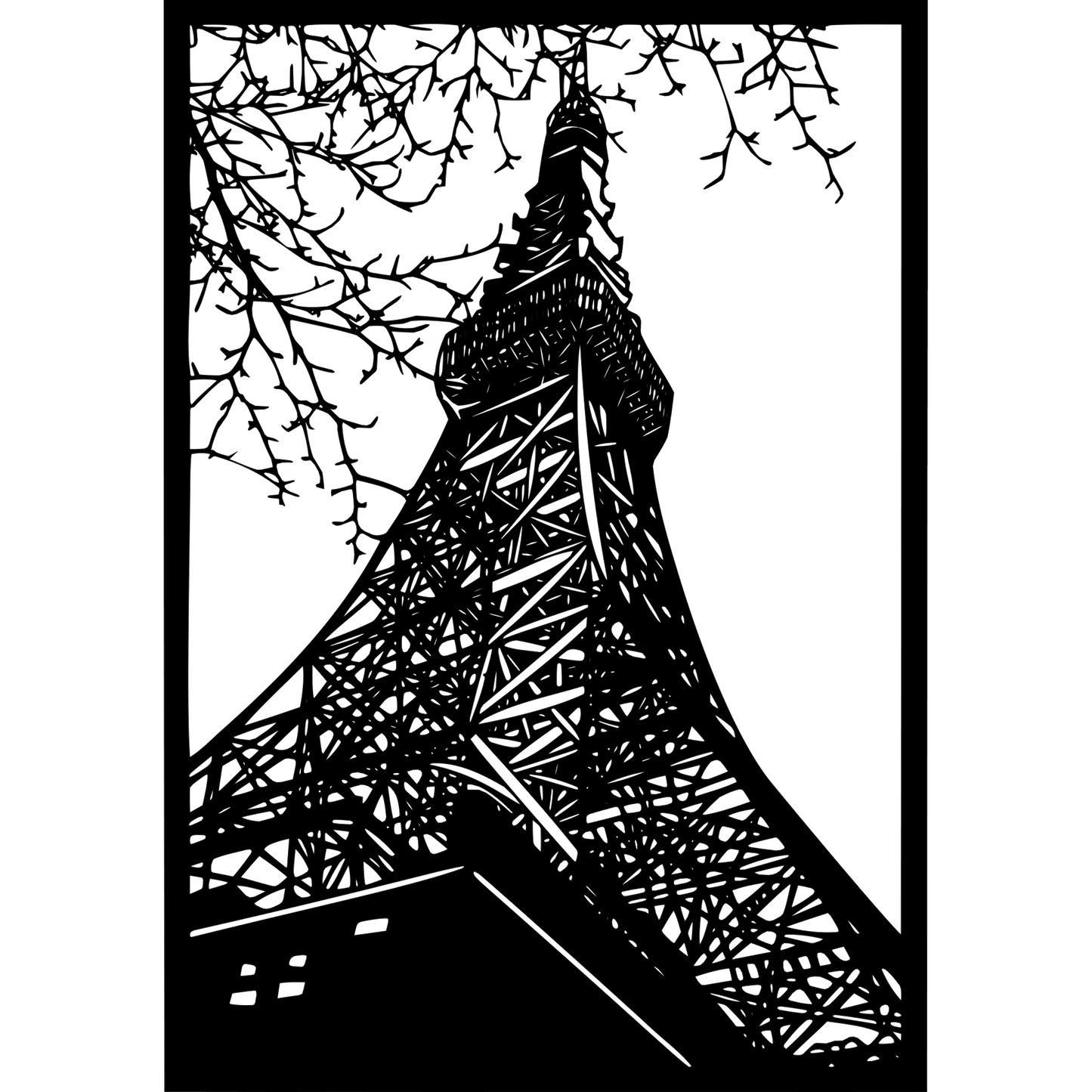 Metallitaulu Eiffel torni jossa näkyy Pariisin ikoninen siluetti. Suomessa valmistettu laserleikattu taulu on tyylikäs ja ajaton sisustuselementti joka sopii olohuoneeseen makuuhuoneeseen tai työtilaan. Saatavana useissa materiaaleissa kuten corten teräs ja ruostumaton teräs.