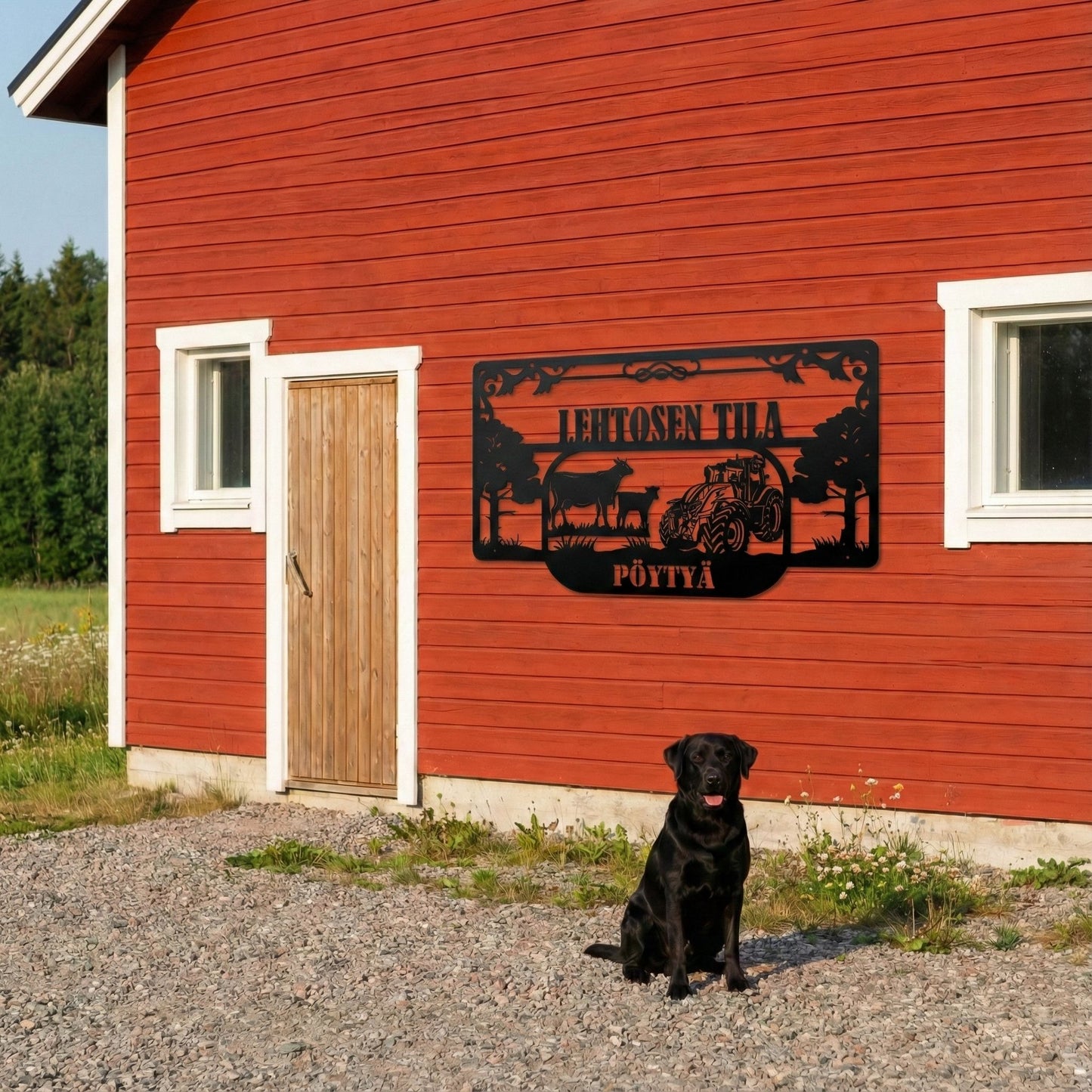 Farmikyltti Valtra kustomoitava metallikyltti