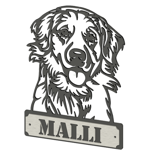 koirakyltti oma nimikyltti valitsemallasi koirarodulla kustomoitava koirataulu metallitaulu metallikyltti sisustus