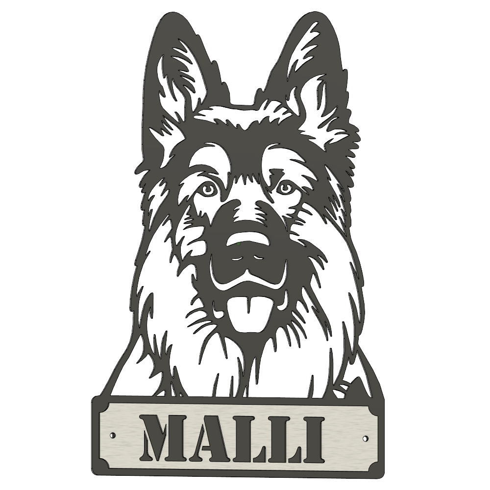 koirakyltti oma nimikyltti valitsemallasi koirarodulla kustomoitava koirataulu metallitaulu metallikyltti sisustus