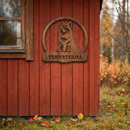 Lapinkoira kustomoitava metallikyltti