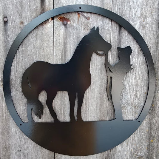 Luottamus - metallikyltti hevosihmiselle