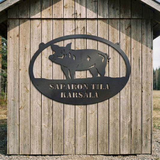 Possu kustomoitava metallikyltti