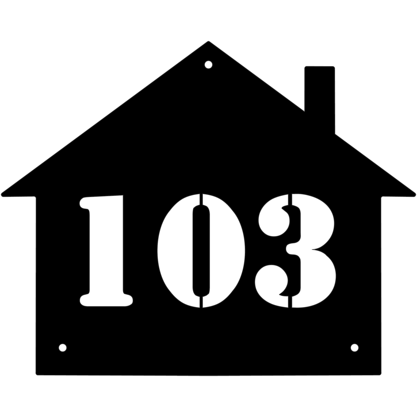 Koti metallinen kustomoitava talonumero, jossa on yksinkertainen talon muoto ja selkeä numerointi. Minimalistinen design sopii moderniin ja perinteiseen arkkitehtuuriin. Valmistettu laserleikkaamalla valittavissa viisi eri materiaalia, kuten corten-teräs tai ruostumaton teräs